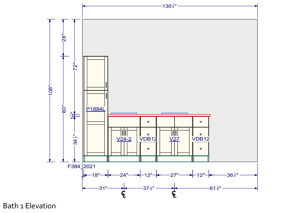 Bath 1 Elevation